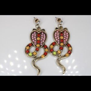 Gold Cobra Earrings